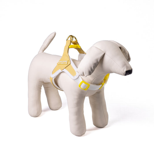 Mustard Yellow Step In Vegan Leather Dog Harness