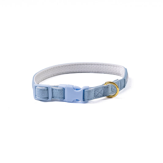 Baby Blue Vegan Leather Collar