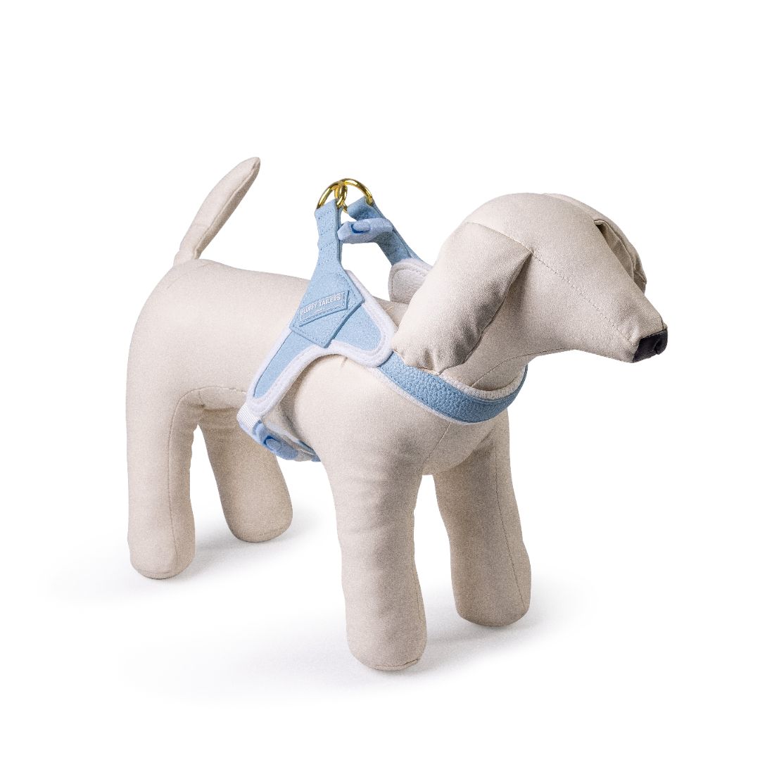 Baby Blue Vegan Leather Collection- Harness, Collar, Lead and Poo Bag Holder