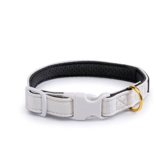 White Vegan Leather Collar