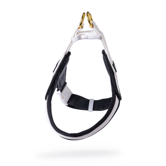 White Step In Vegan Leather Dog Harness