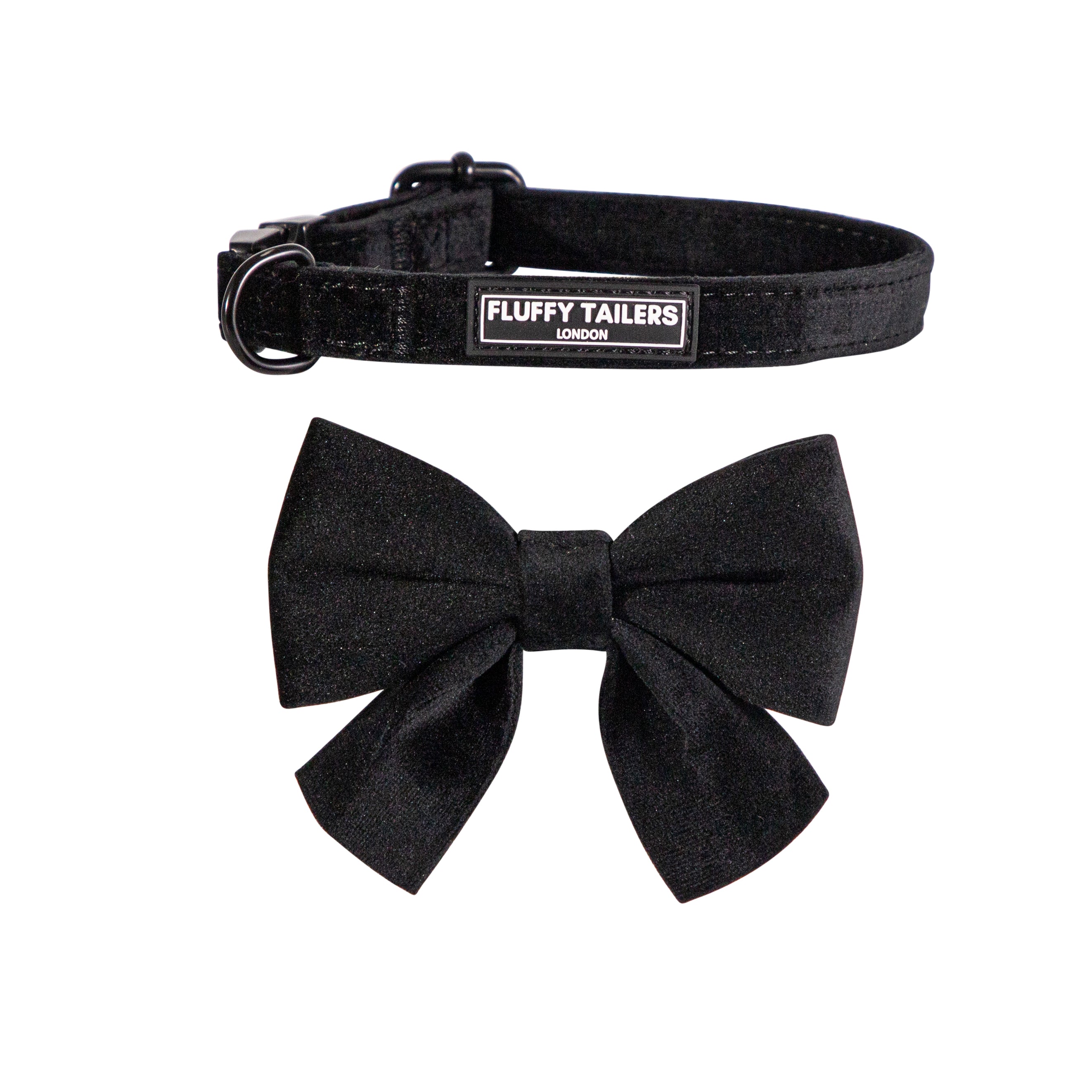 Black bow sale tie dog collar