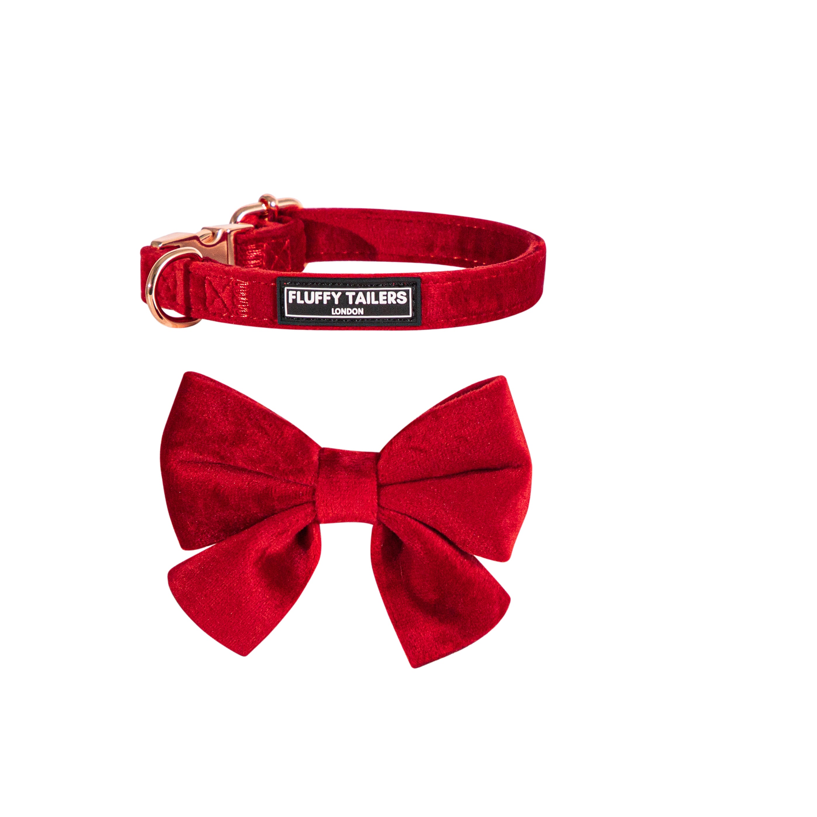 Red bow tie sale collar